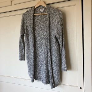 S Heathered Grey Cotton Cartigan